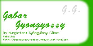 gabor gyongyossy business card