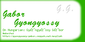 gabor gyongyossy business card